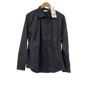 Chef Works Shelby Zip Front Shirt Men Black Zip‎ Front New Long Sleeve